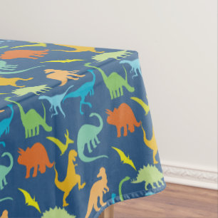 Colorful Dinosaurs Tablecloth