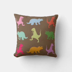Colorful Dinosaurs Throw Cushion