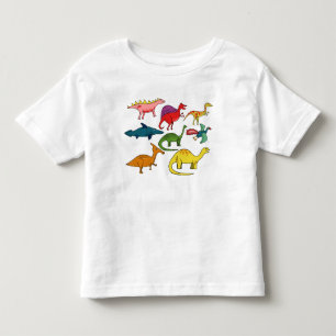 Colorful dinosaurs toddler t-shirt