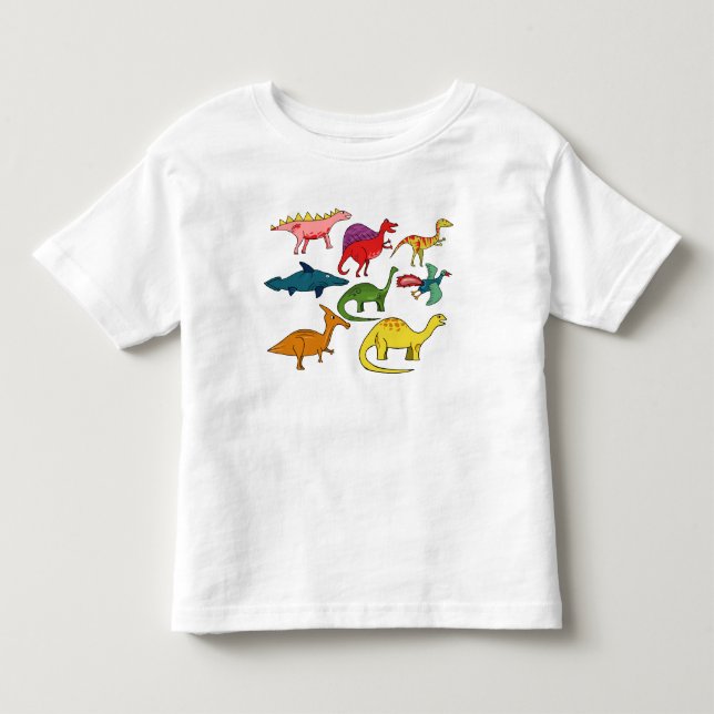 Colorful dinosaurs toddler t-shirt (Front)