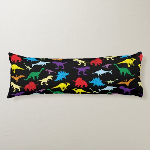 Colorful Dinosaurs Watercolor Kids Pattern Body Pillow