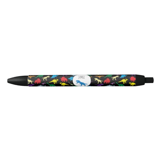 Colorful Dinosaurs Watercolor Kids Pattern Pen (Front)