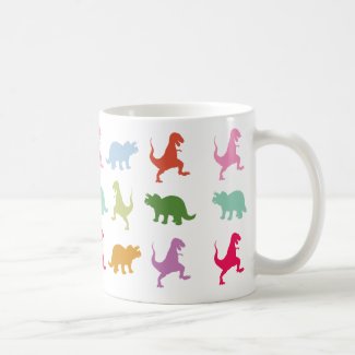 Colorful Dinosaurs White 325 ml  Classic Mug