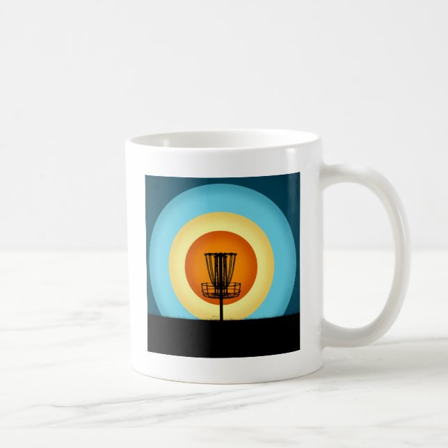 Colorful Disc Golf Basket Coffee Mug (Right)