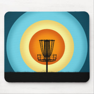 Colorful Disc Golf Basket Mouse Pad