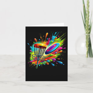 Colorful Disc Golf Crew Tie Dye Graphic Tee Men Wo Card