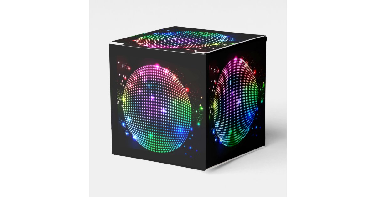 Colorful Disco Ball Gift/Party Favor Box Zazzle