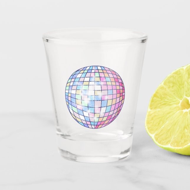 Colorful Disco Ball Shot Glass (Front)