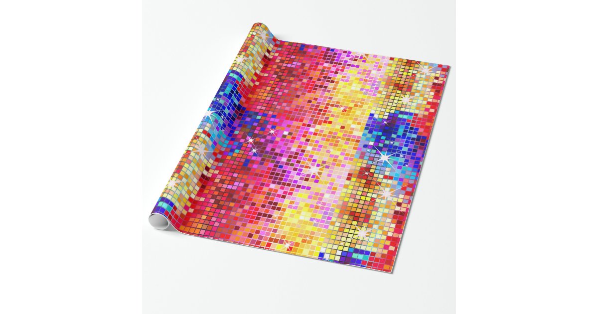 Purple and Emerald Green Gradient Glitter Print Wrapping Paper by ArtOnWear