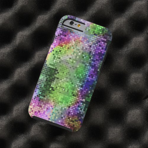 Colorful Disco Glitter  Sparkles Pattern Tough iPhone 6 Case