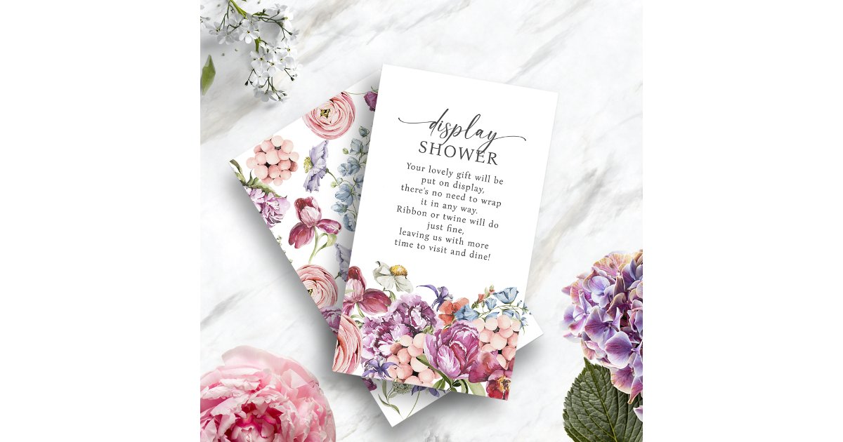 Colorful Display Shower Enclosure Card | Zazzle