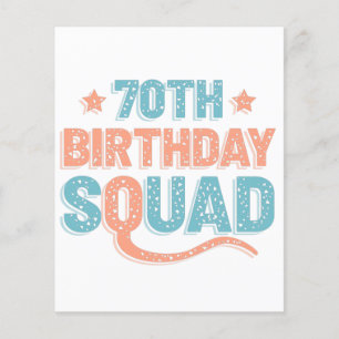 Colorful Distressed 70th birthday squad Flyer