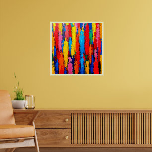 Colorful Diverse Human Connection Art Poster