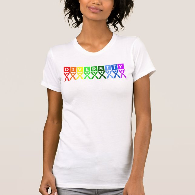 Colorful Diversity Symbol T-Shirt (Front)