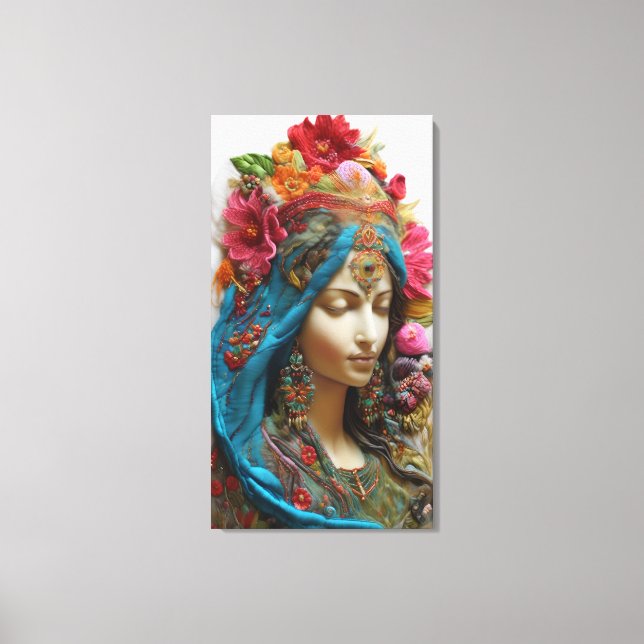 Colorful Divine Feminine Artwork Canvas Print (Front)