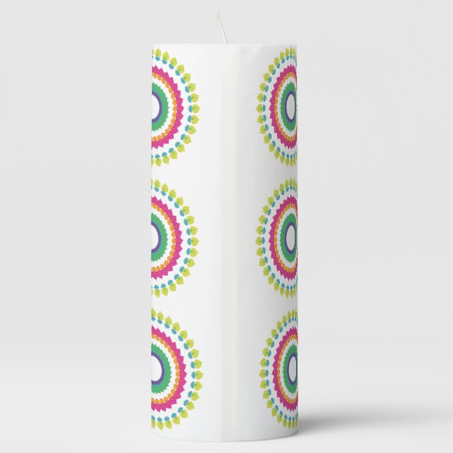 Colorful Diwali Candles (Back)