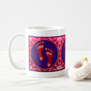 Colorful Diwali Rangoli With Footprint Coffee Mug