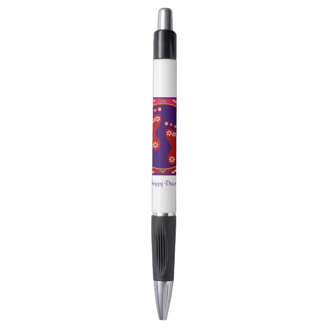 Colorful Diwali Rangoli With Footprint Pen (Front Vertical)