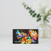 Colorful DJ Business Card (Standing Front)