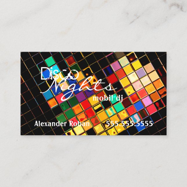 Colorful DJ Business Card (Front)