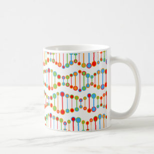 Colorful DNA structure pattern Coffee Mug