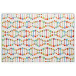 Colorful DNA structure pattern Fabric