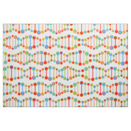 Colorful DNA structure pattern Fabric