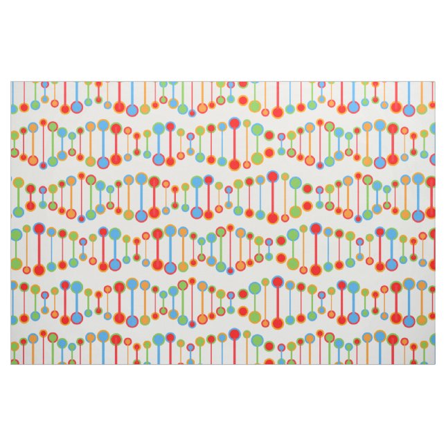 Colorful DNA structure pattern Fabric (Yard)
