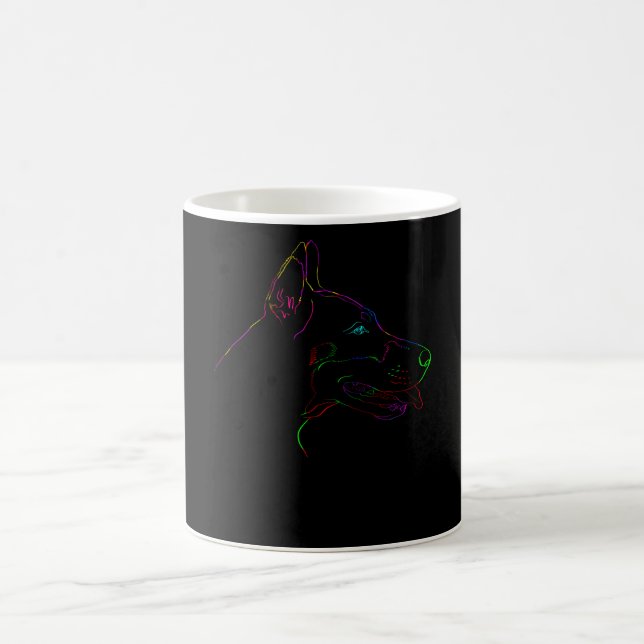 Colorful Doberman Coffee Mug (Center)