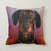Colorful Doberman Portrait