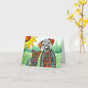 Colorful Dog and Cat Adopt Me Greeting Card