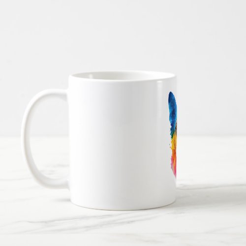 Colorful dog artwork   coffee mug