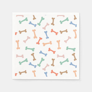 Colorful Dog Bone Party  Napkins