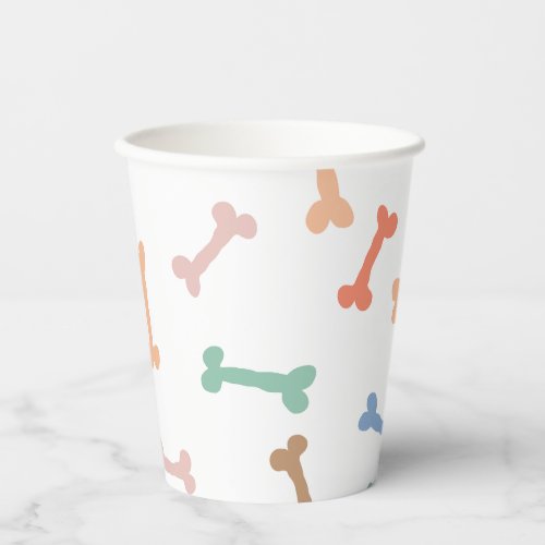 Colorful Dog Bone Party  Paper Cups