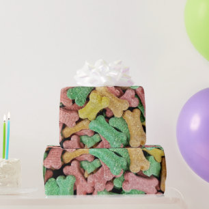 Colorful Dog Bones Wrapping Paper