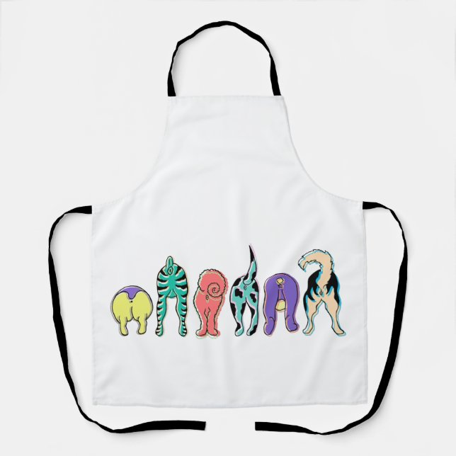 Colorful Dog Butts Apron (Front)