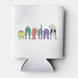 Colorful Dog Butts Can Cooler