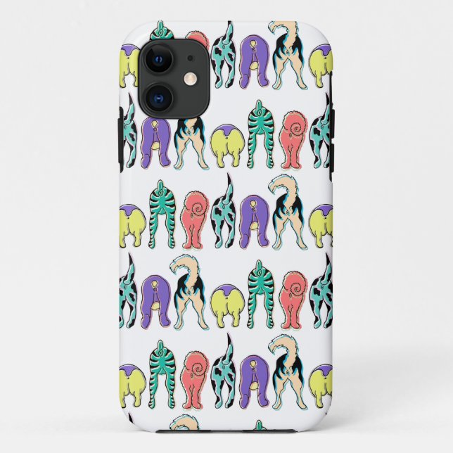 Colorful Dog Butts Pattern Case-Mate iPhone Case (Back)