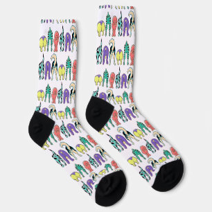 Colorful Dog Butts Pattern Socks