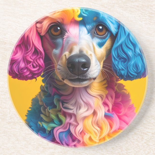 Colorful Dog Coaster (Front)
