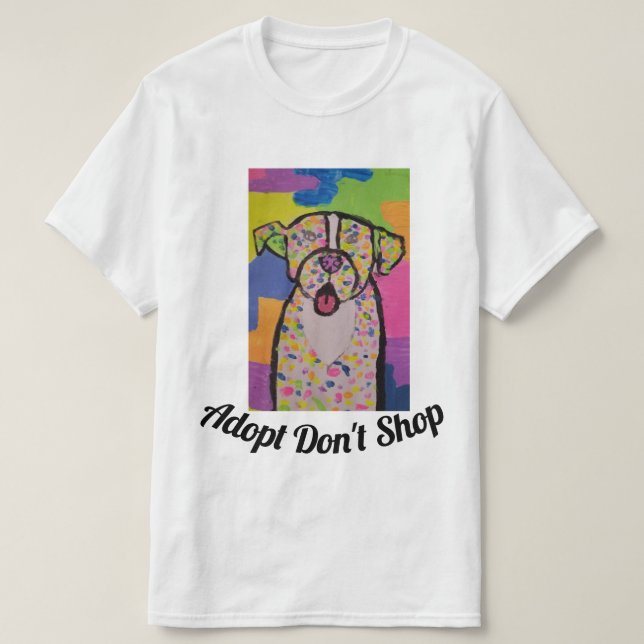 Colorful dog design on men's t-shirt (Design Front)