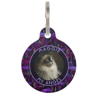 Colorful Dog Gift Calla Lilies Pet ID Tag