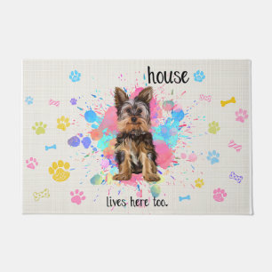 Colorful Dog House Present, Cute Dog Doormat
