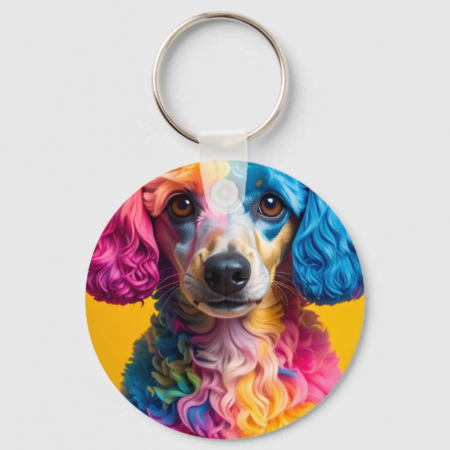 Colorful Dog Keychain (Front)