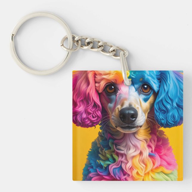 Colorful Dog Keychain (Front)