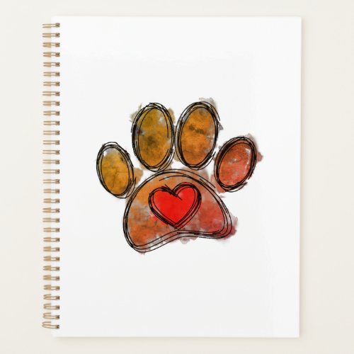 Colorful Dog Lover Drawing Watercolor Planner