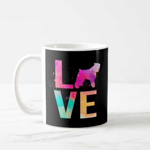 Colorful Dog Mom Bouvier Des Flandres Coffee Mug