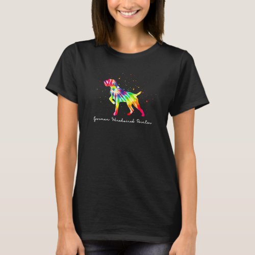 Colorful Dog Mom  German Wirehaired Pointer T_Shirt