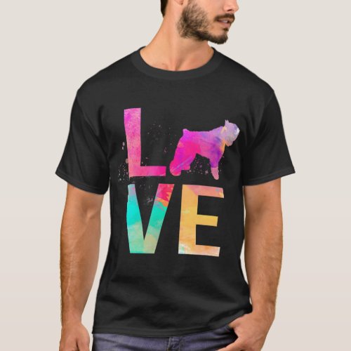 Colorful Dog Mom Gifts Bouvier Des Flandres T_Shir T_Shirt