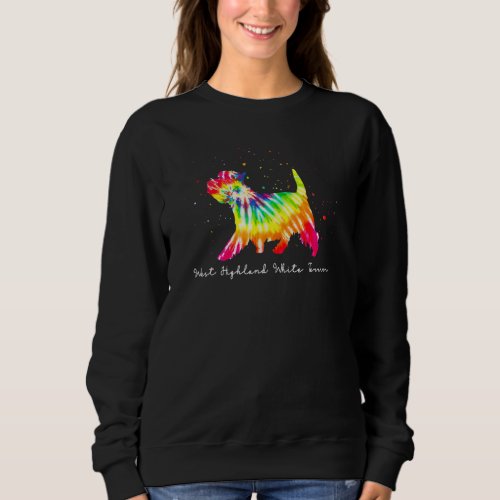Colorful Dog Mom  West Highland White Terrier Sweatshirt